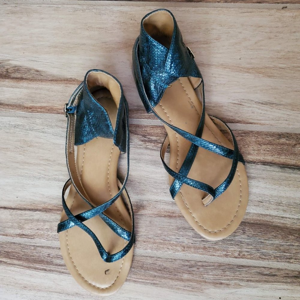 Qupid | Strappy Teal Mermaid Sandals